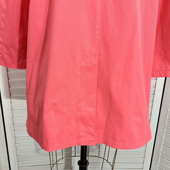JL Studio Trench Overcoat Size X (14) Spring Coral NWOT - Picture 10 of 12